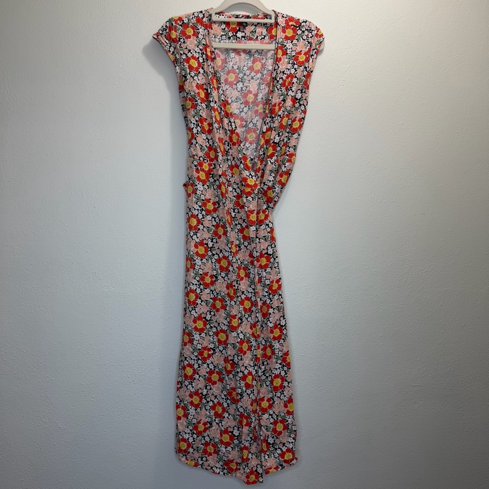 J Crew Mercantile Seventies Floral Easy Wrap Dress Size XSMALL - Picture 5 of 14